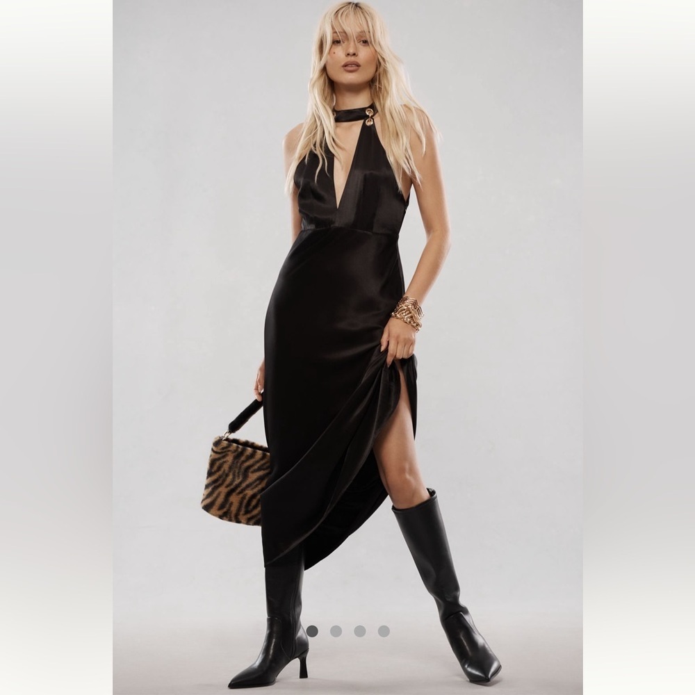 🎉SUPER RARE🎉 Rixo Anthropologie NWT RIXO Elenora Halter Dress size 6. - Picture 3 of 7